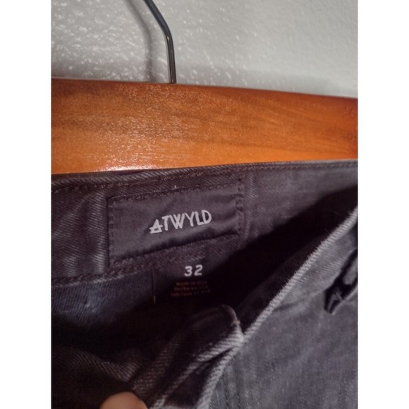 Atwyld Moto Skinny Slim Jeans 32 Black Reinforced Knees Denim Pants C - Picture 2 of 6